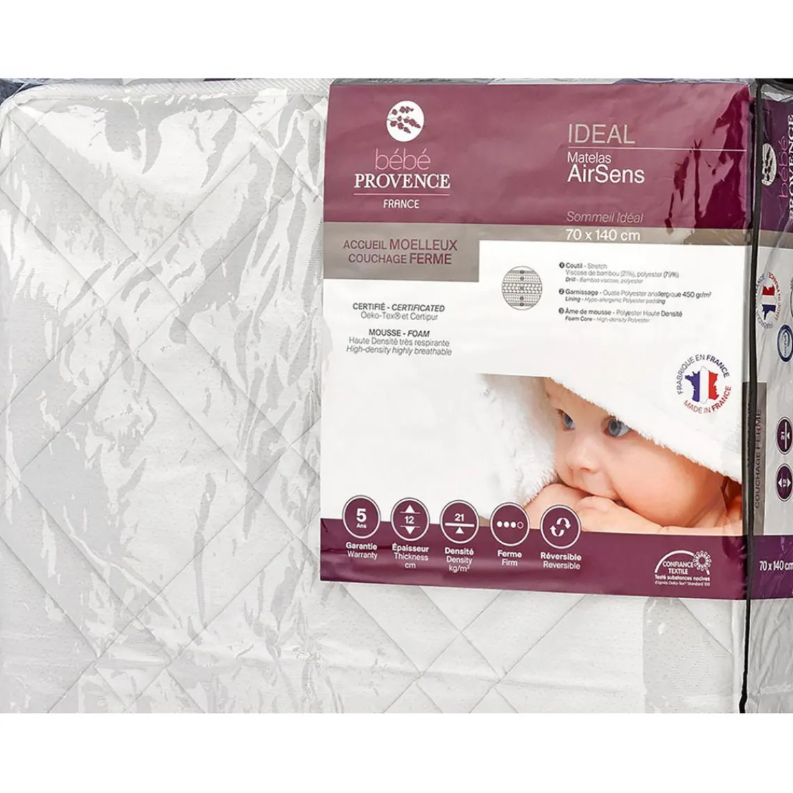 3S. x Home Matelas Bébé - Airsens 70*140*12 Outlet