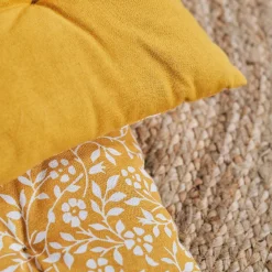 Today Matelas de sol INDIAN FLOWERS Eden en gaze de coton Ocre Best