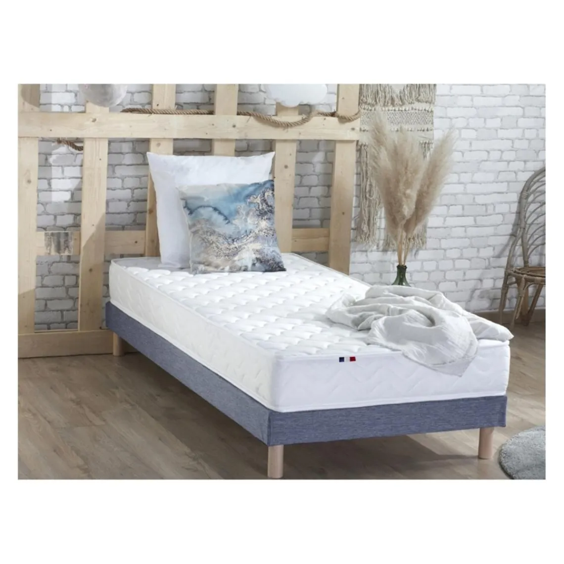 Selenia Matelas Roulé Accueil Latex 3 Zones INITIO - Bi Confort Mousse & Latex - Made In France Discount