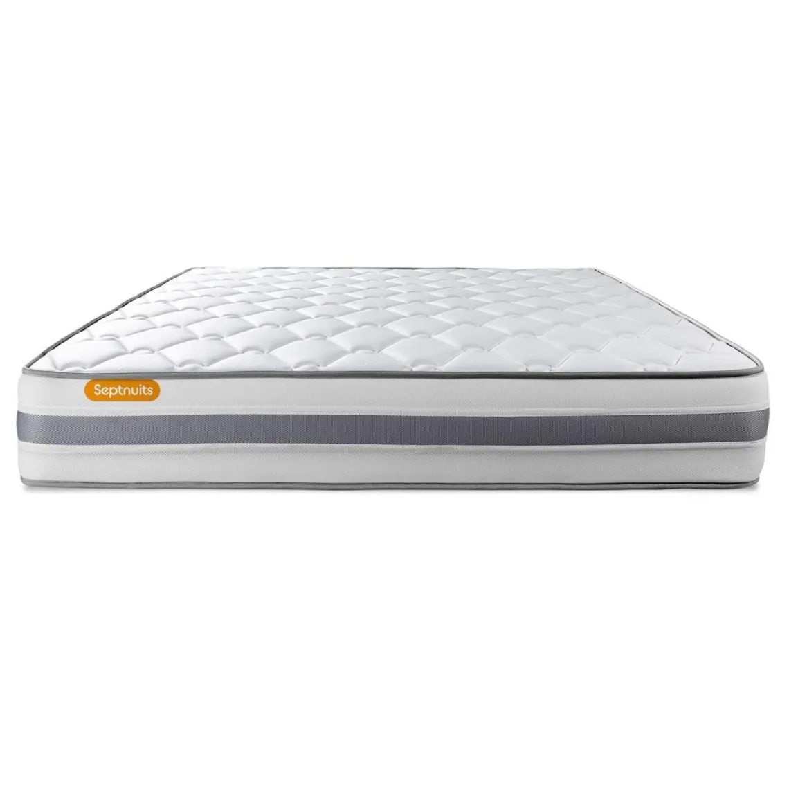 Septnuits Matelas sommier gris Memo Spring Ressorts ensaches 3 zones de confort MAXI epaisseur Sale