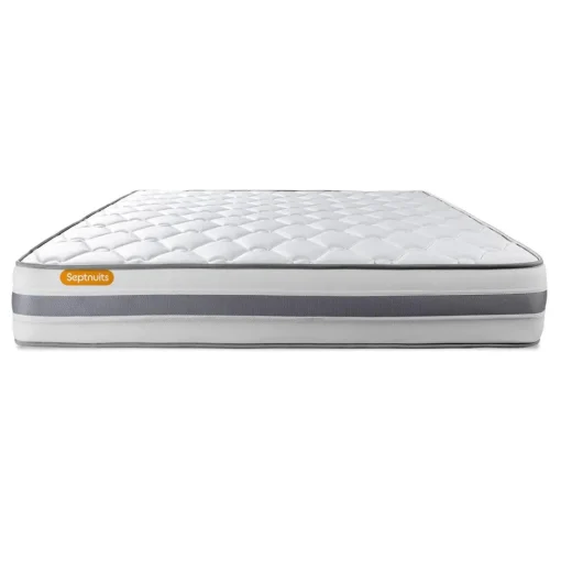 Septnuits Matelas sommier Memo Spring Ressorts ensaches 3 zones de confort MAXI epaisseur Clearance
