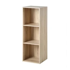 Calicosy Meuble à 3 cases en bois Beige Discount