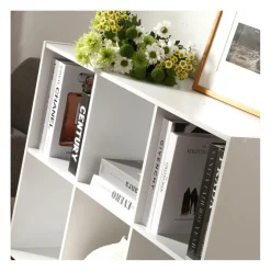 Calicosy Meuble à 9 cases en bois blanc Discount