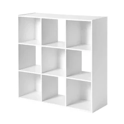 Calicosy Meuble à 9 cases en bois blanc Discount