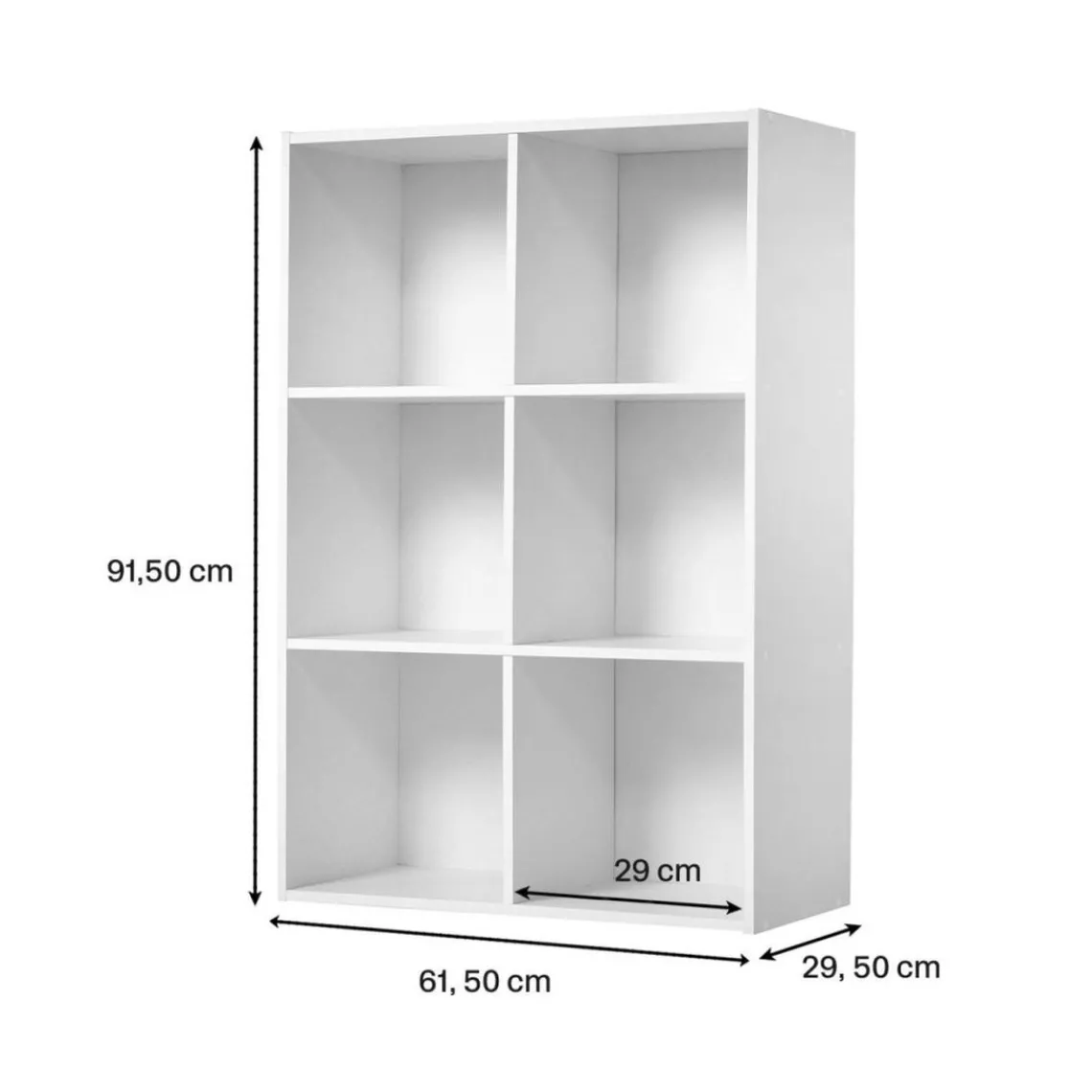 Calicosy Meuble à 6 cases en bois blanc Online