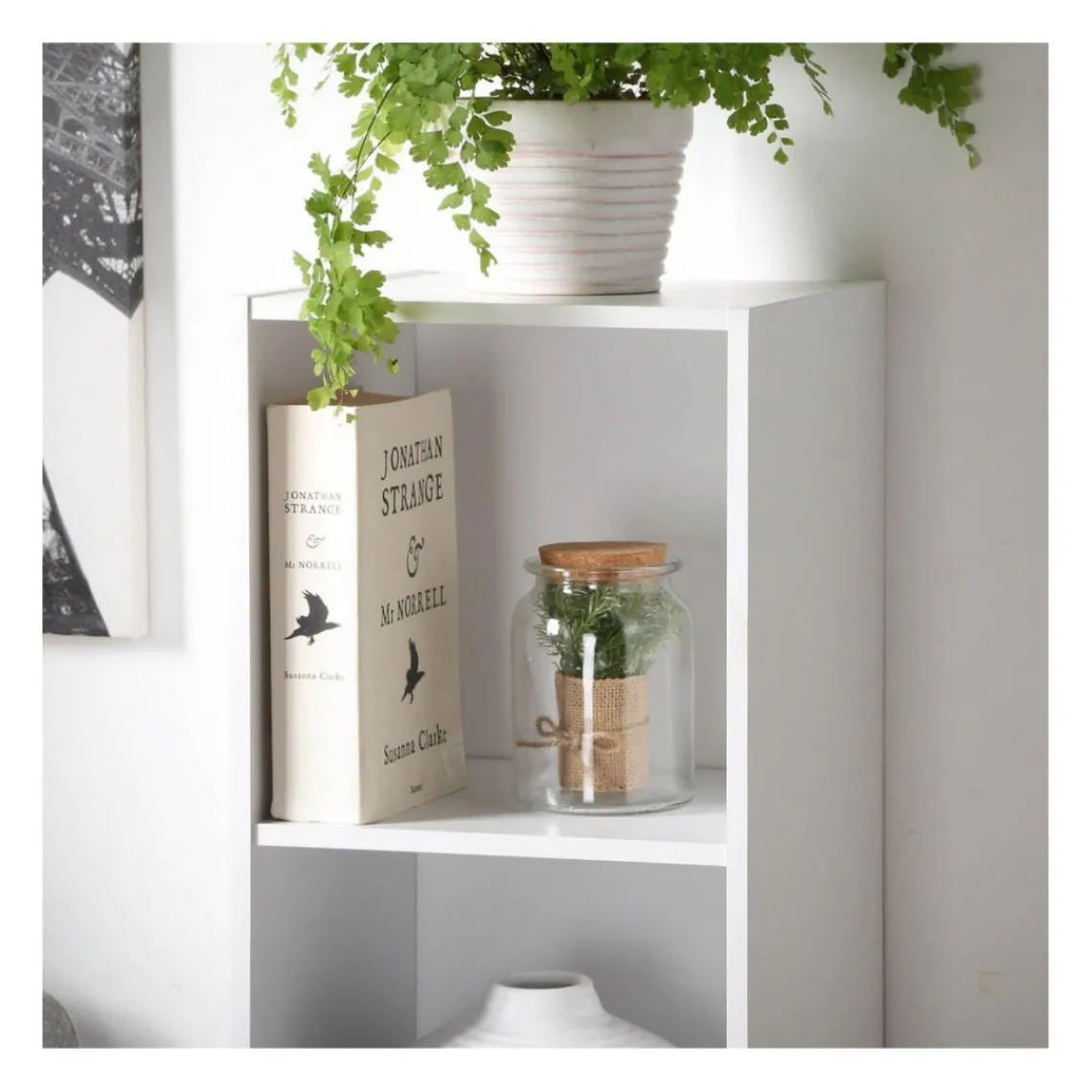 Calicosy Meuble à 4 cases en bois blanc Online