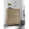3S. x Home Meuble 4 portes en bois FIRENZE décor chene Best