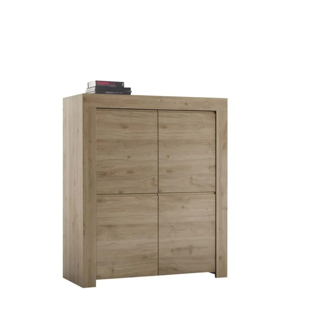 3S. x Home Meuble 4 portes en bois FIRENZE décor chene Best