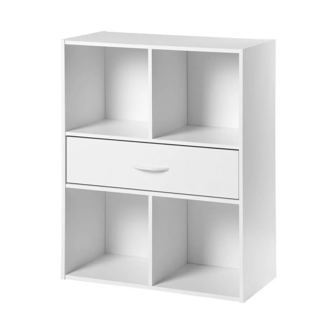 Calicosy Meuble banc à 4 cases avec 1 tiroir en bois Blanc Online