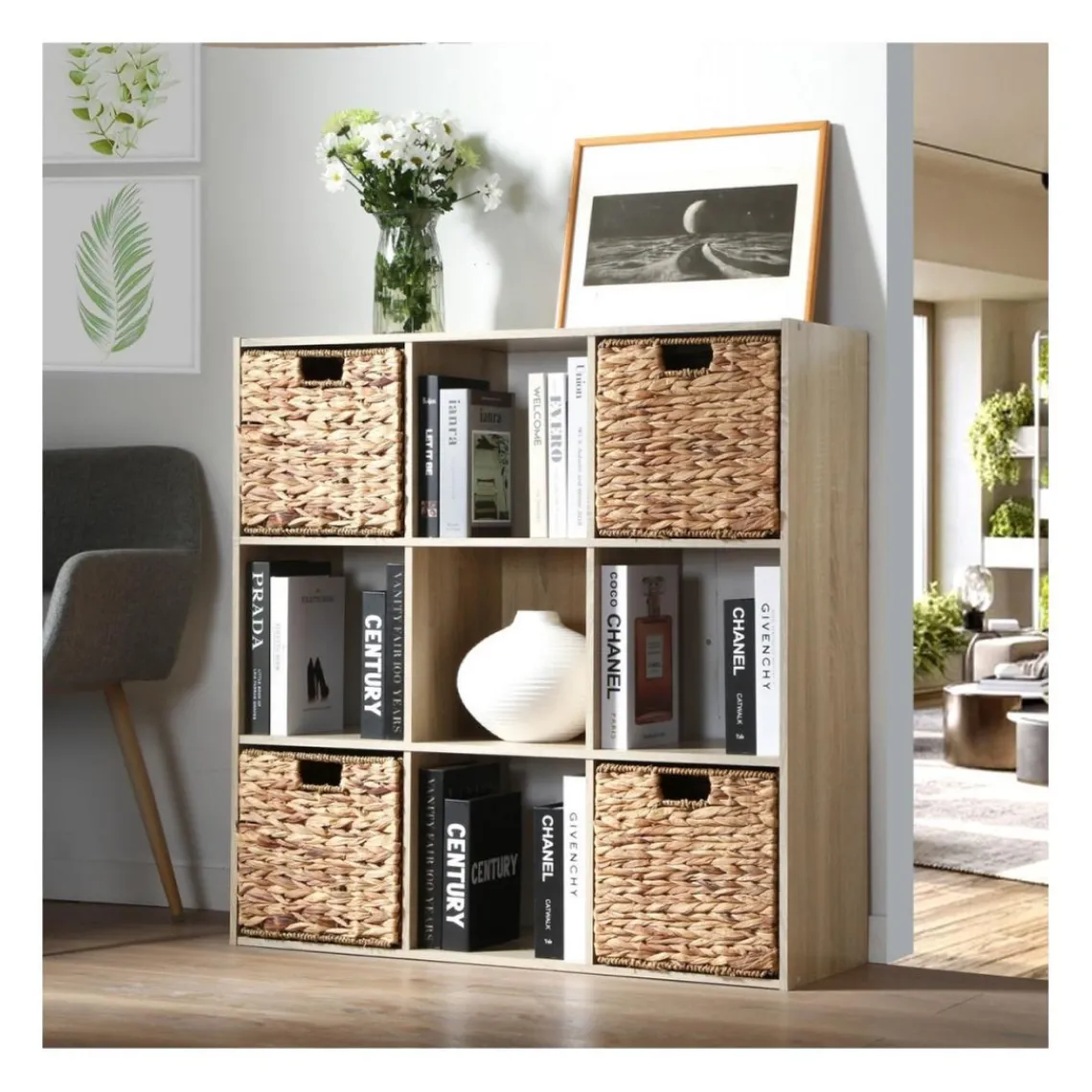 Calicosy Meuble de rangement à 9 cases Beige Online