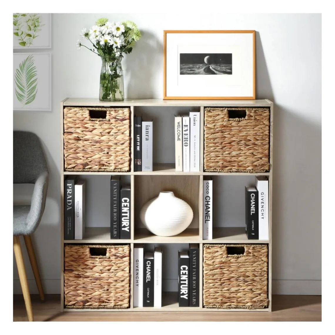 Calicosy Meuble de rangement à 9 cases Beige Online