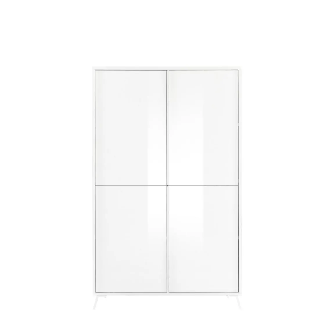 3S. x Home Meuble de rangement blanc lacqué brillant New