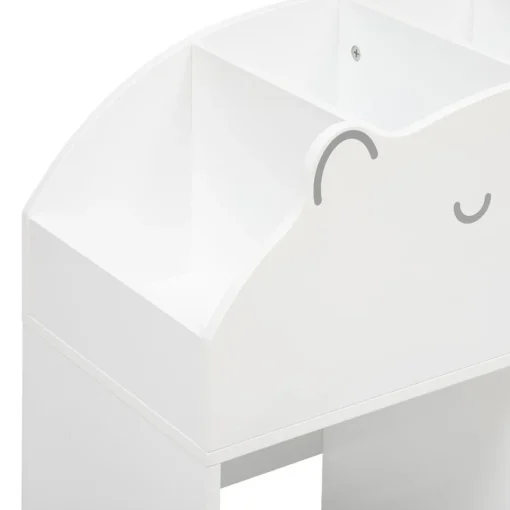 3S. x Home Meuble de rangement ourson 56x30cm en bois blanc