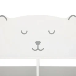 3S. x Home Meuble de rangement ourson 56x30cm en bois blanc