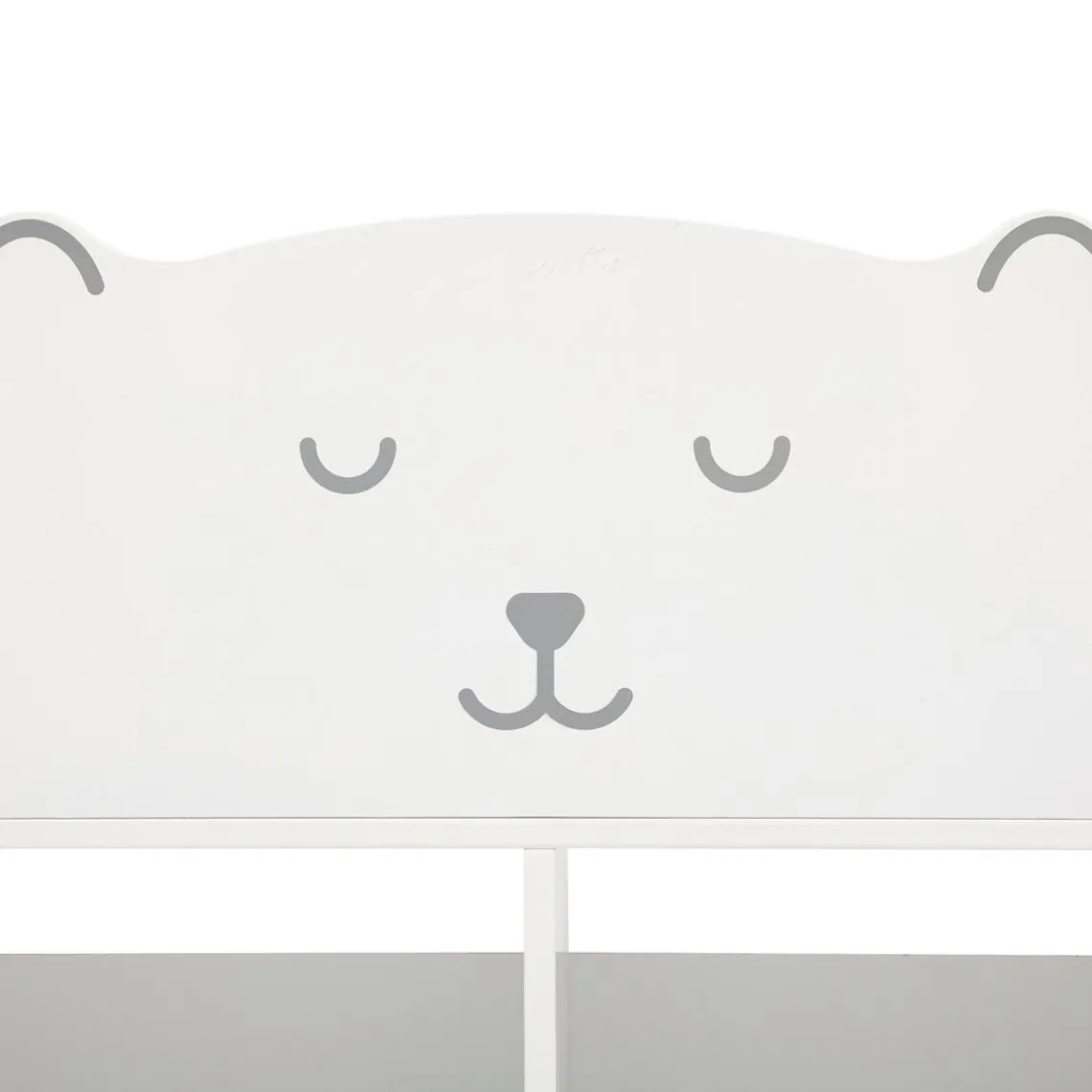 3S. x Home Meuble de rangement ourson 56x30cm en bois blanc