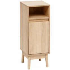 3S. x Home Meuble de salle de bain Abana 1 porte bois clair