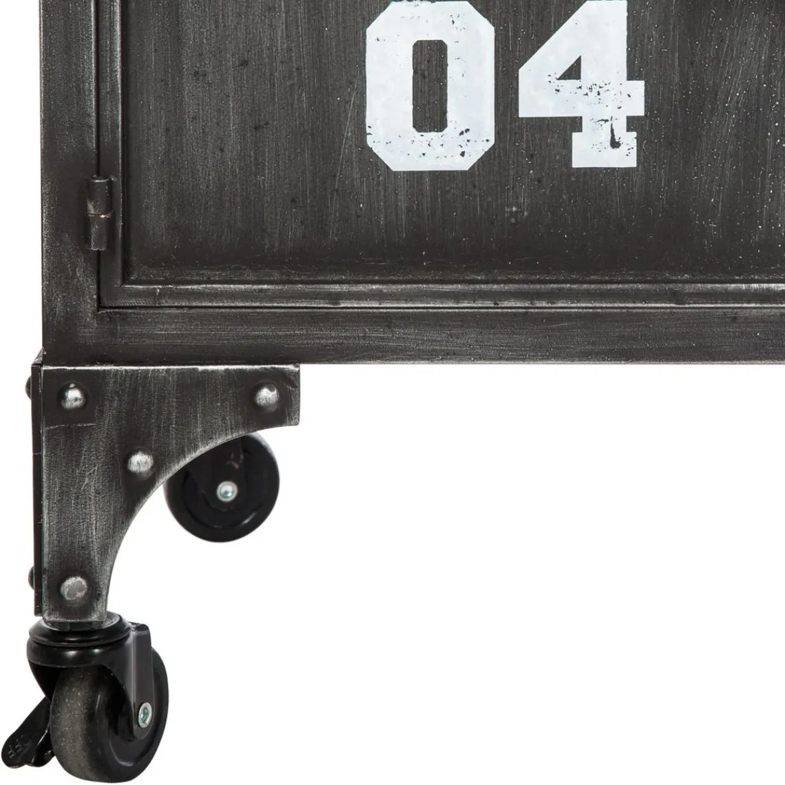 3S. x Home Meuble métal 6 portes Sevin Noir Clearance