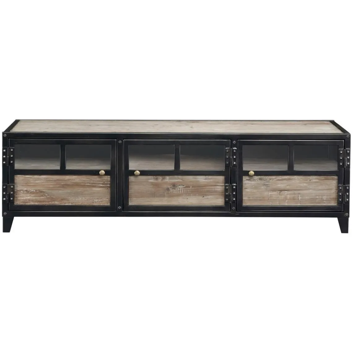 Zago Meuble télé 3 portes Beige Discount