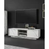 3S. x Home Meuble TV 2 portes CARRARA décor marbre blanc Sale