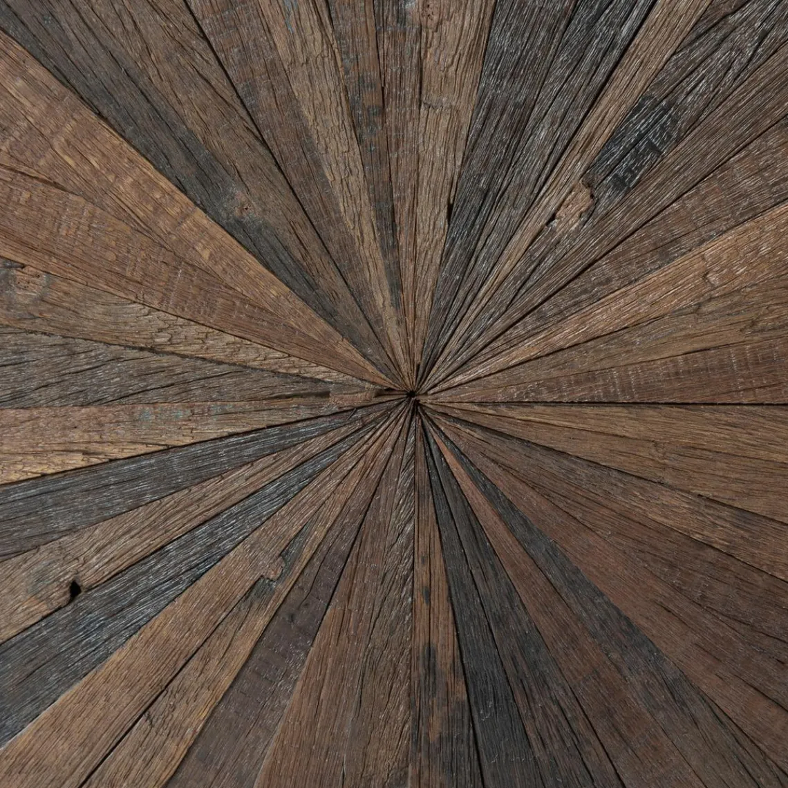 3S. x Home Meuble TV 2 portes en bois recyclé ORIGINS noir