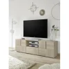 3S. x Home Meuble TV 2 portes et 1 tiroir DAMA décor chêne samoa