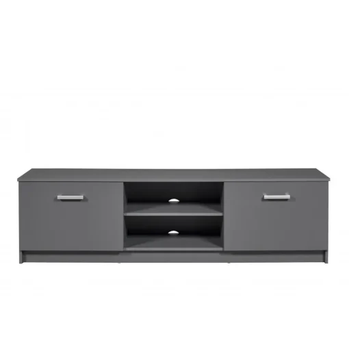 3S. x Home Meuble TV 2 Portes Gris Graphite ELENZIO Clearance