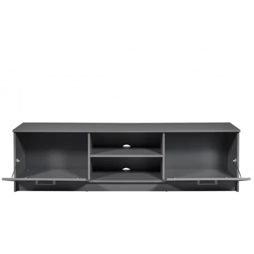 3S. x Home Meuble TV 2 Portes Gris Graphite ELENZIO Clearance