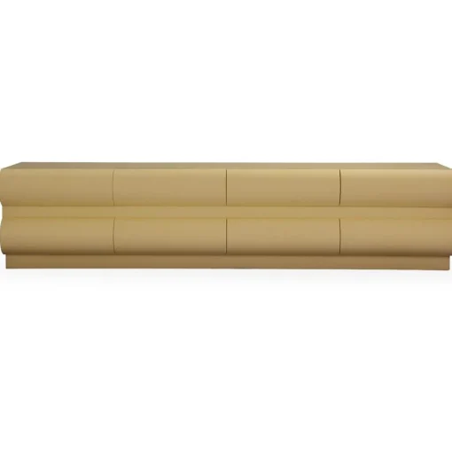 3S. x Home Meuble tv 8 tiroirs arrondis Mezade Bois Beige