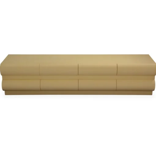 3S. x Home Meuble tv 8 tiroirs arrondis Mezade Bois Beige