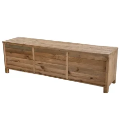 Macabane Meuble TV ANDRIAN 6 Tiroirs Bois Pin Recyclé New