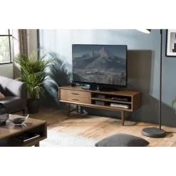 Macabane Meuble TV avec 2 tiroirs et 2 niches en mindi Discount