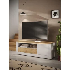 3S. x Home Meuble TV Blanc SAVONA Discount