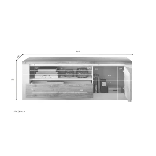 3S. x Home Meuble TV Blanc SAVONA Discount