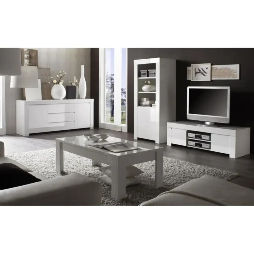 3S. x Home Meuble TV grand blanc Best