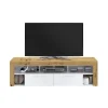 3S. x Home Meuble TV large chêne et blanc ONIA Online