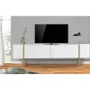 3S. x Home Meuble TV moderne avec 2 portes Valmain Blanc et Métal Or Online