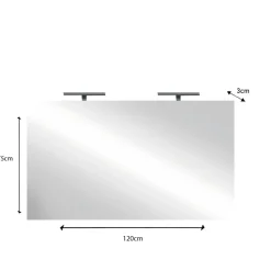 3S. x Home Miroir avec 2 led Largeur 120 cm New