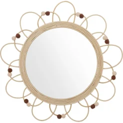 3S. x Home Miroir Campagne en rotin D38cm New