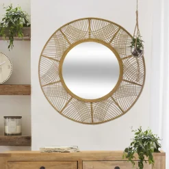 3S. x Home Miroir en Bambou Ina Sale