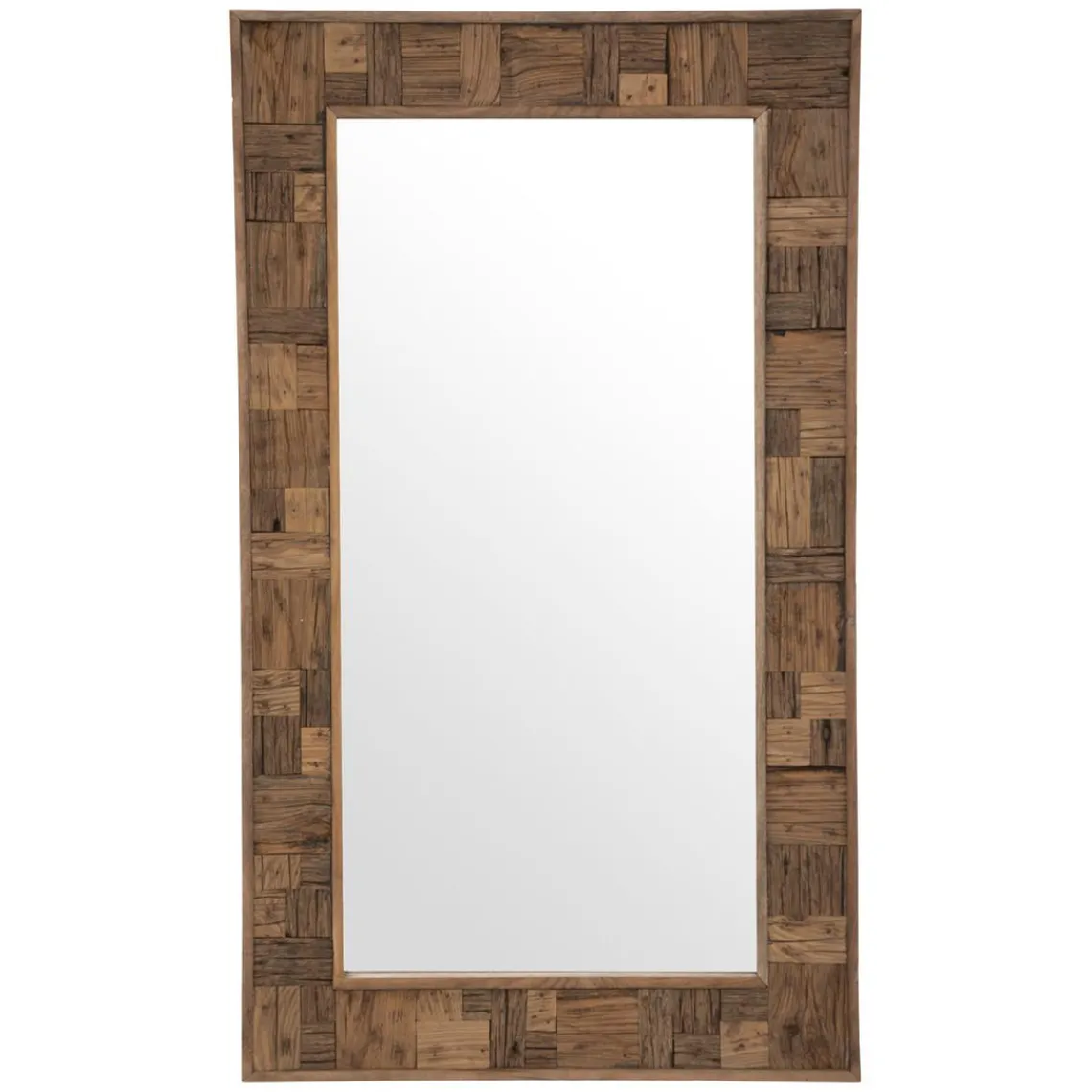 3S. x Home Miroir en bois Ori 70x115cm beige