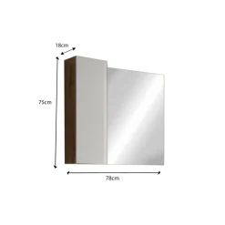 3S. x Home Miroir Led avec Colonne Integrée Ancona 1 Porte L78 cm Hot