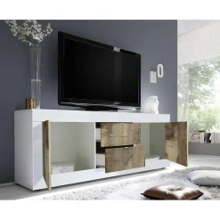 3S. x Home Miroir Led avec Colonne Integrée Bari 1 Porte blanc Discount