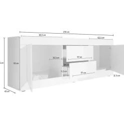 3S. x Home Miroir Led avec Colonne Integrée Bari 1 Porte blanc Discount