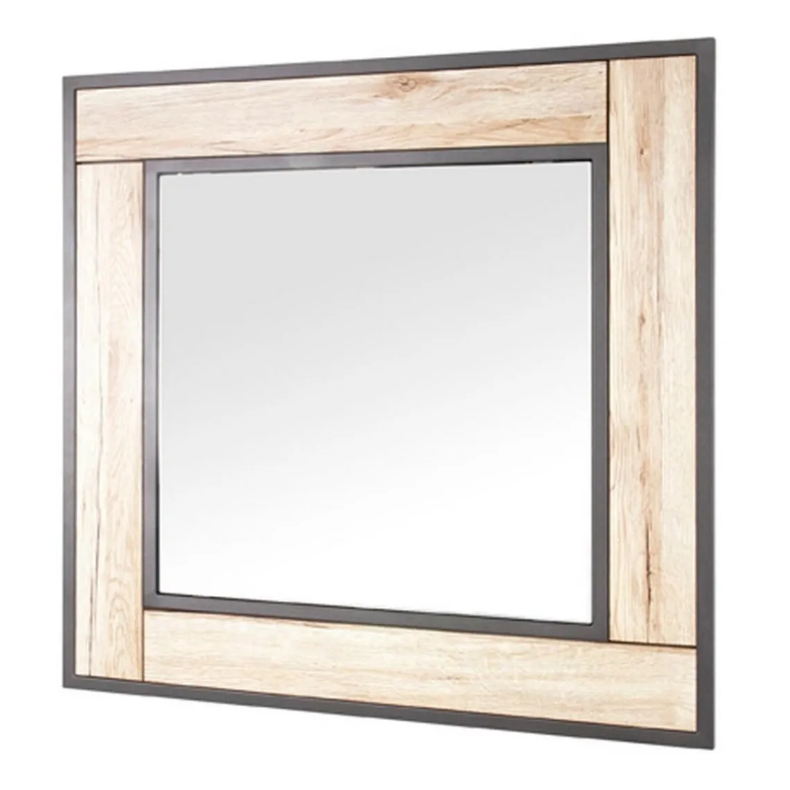 3S. x Home Miroir mural avec cadre décor chêne San Remo Best