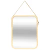 3S. x Home Miroir mural avec lanière en cuir Discount