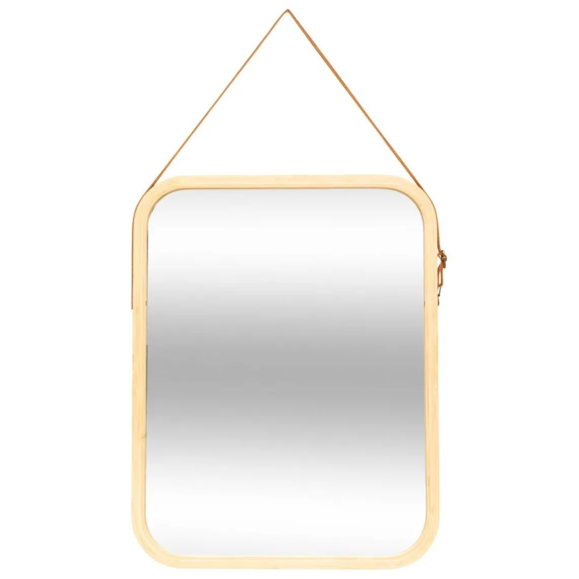 3S. x Home Miroir mural avec lanière en cuir Discount