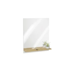 3S. x Home Miroir mural avec étagère BELM 7 naturel Discount
