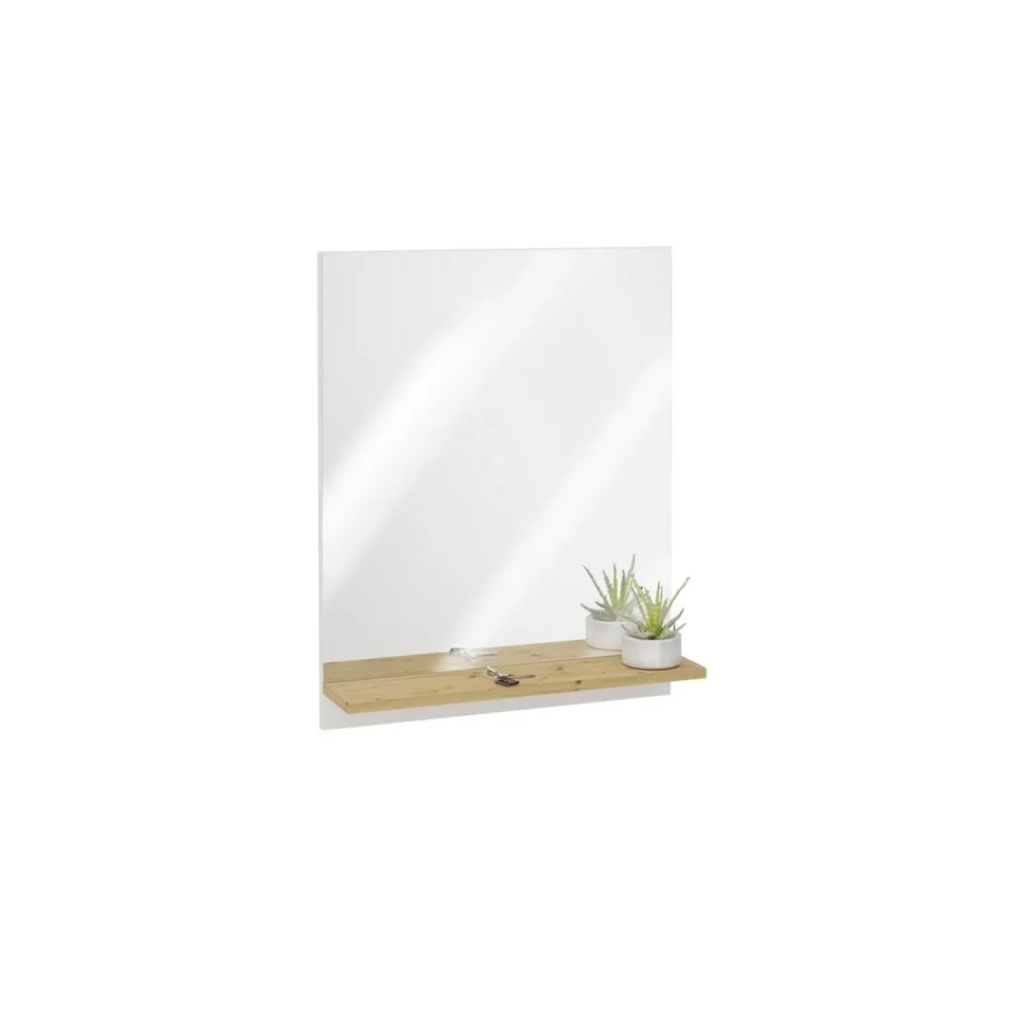 3S. x Home Miroir mural avec étagère BELM 7 naturel Discount