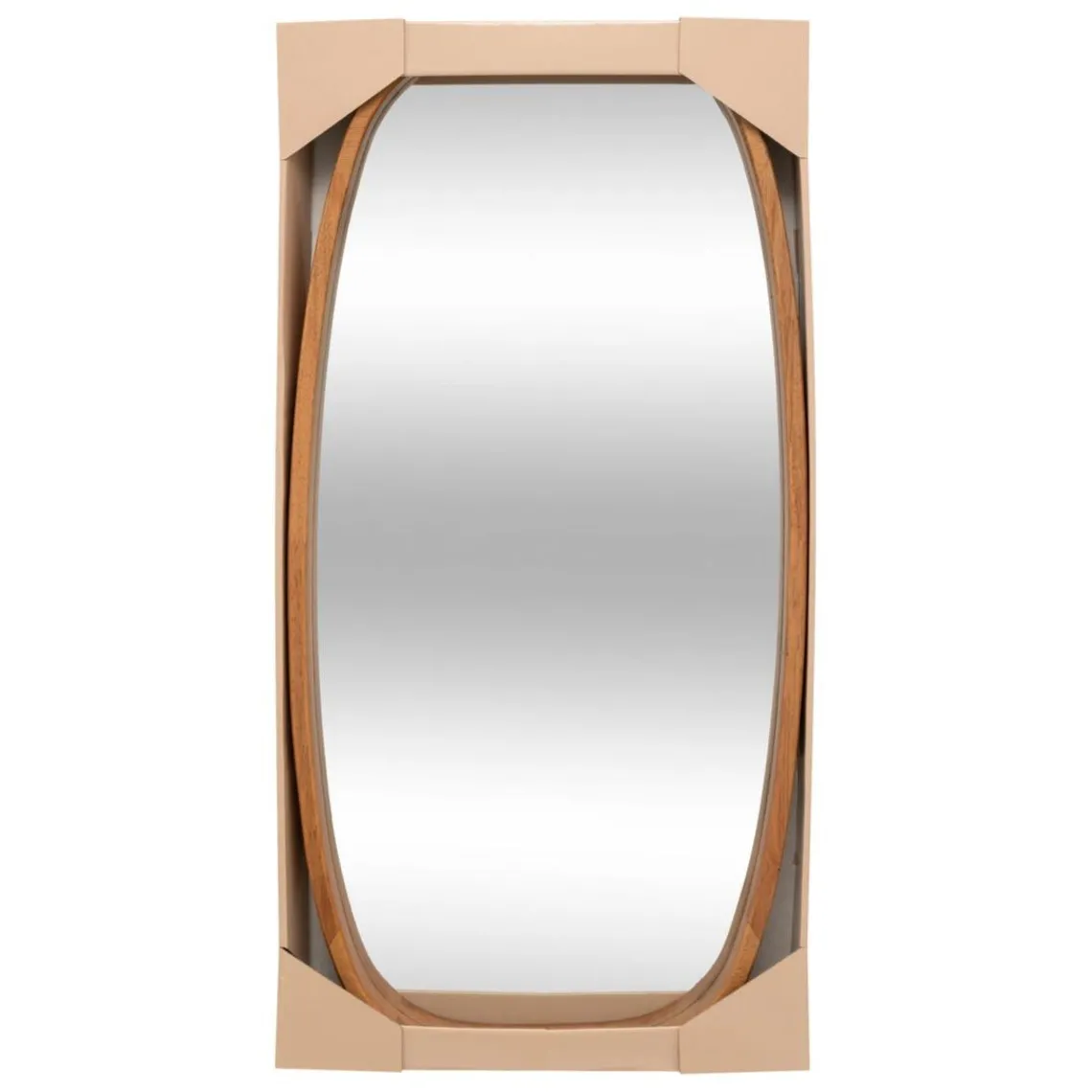 3S. x Home Miroir ovale Jasna bois foncé Online