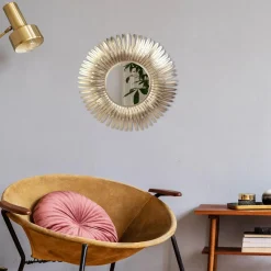 3S. x Home Miroir Plumes Doré JUBBY Sale